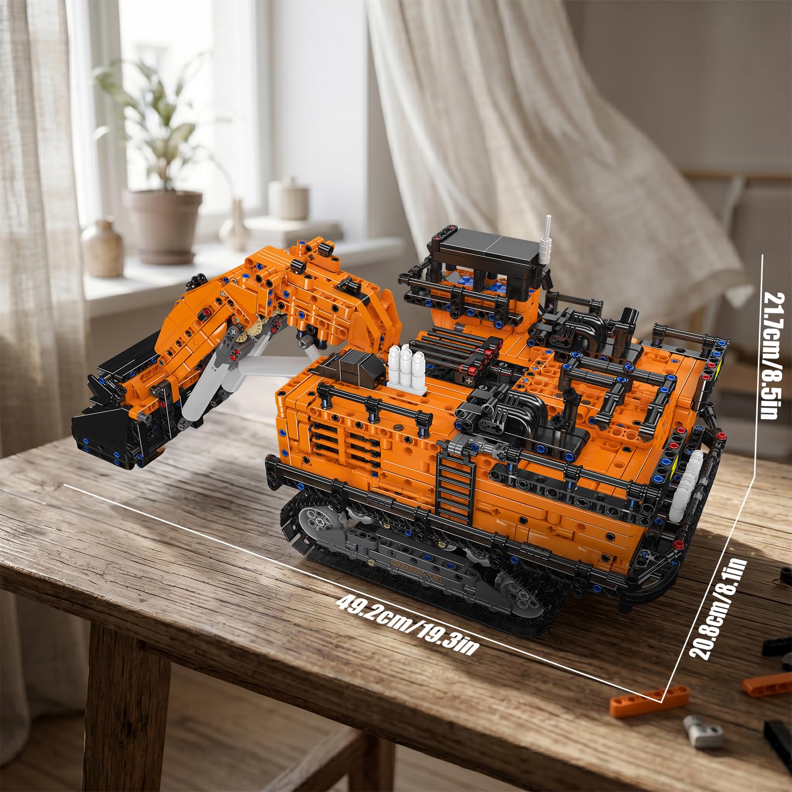 Mould King 17100 Technik Bagger Klemmbausteine Bausatz, 2436 Teile Straßenhobel Bergbaubagger mit Beweglicher Lenkung, Mechanischen Funktionen und Baustellenfahrzeug Modell