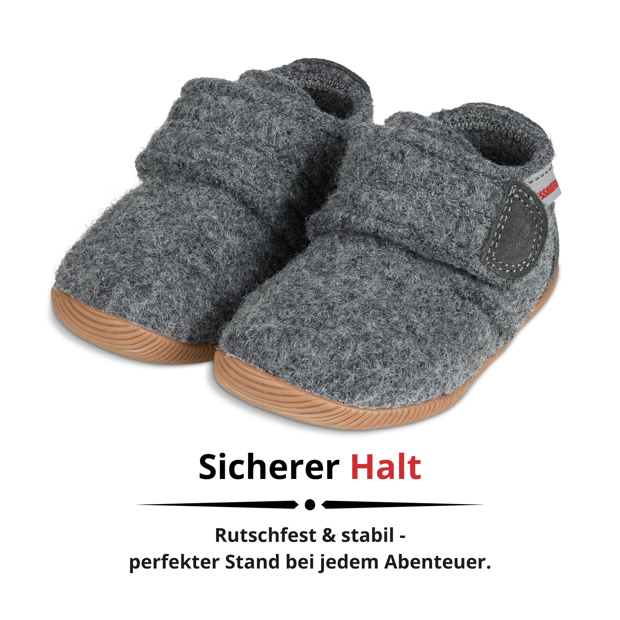 Giesswein Pantofole per bambini - Pantofole morbide in feltro, slim fit