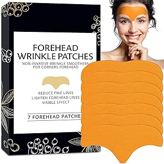 Face Forehead Wrinkle Patches: 7 Pack Anti-Wrinkle Facial Patches with Hydrolyzed Collagen - Smoothing and Moisturizing Face T-Zone and Between Eyes Fine Lines Patches