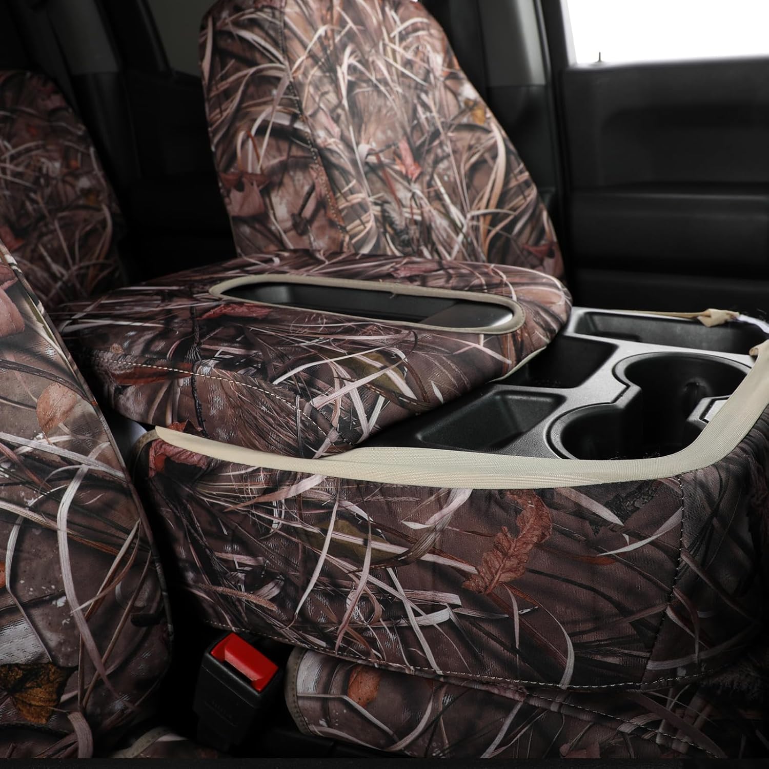 Custom Car Camo Seat Covers for Chevy Silverado 1500Crew Cab/HD 2500/3500 CrewCab/Limited CrewCab Precision Fit for 2019-2026 WT/LT/Custom – Off-Road Tough(Neoprene Reed Camouflage)
