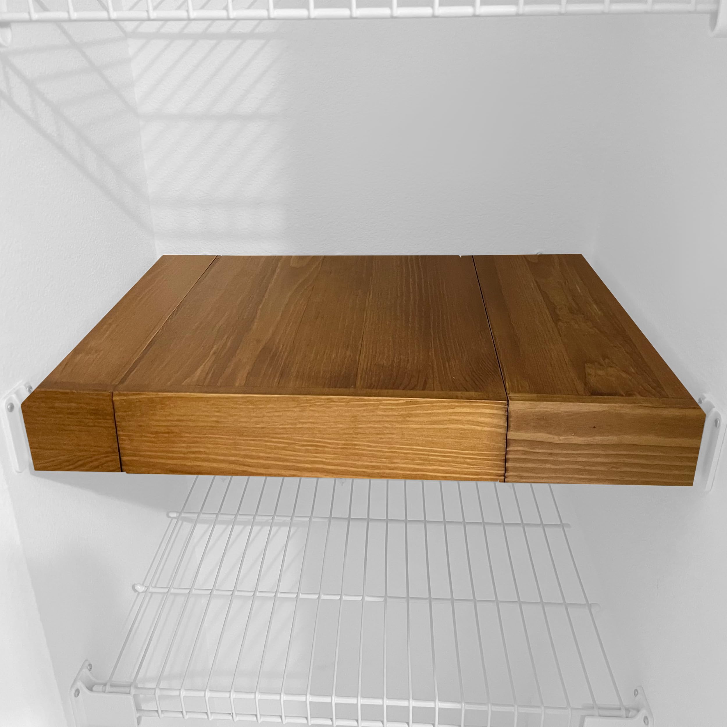 5-Pack Wood Pattern Wire Shelf Covers - 21.6x13.4 Inch PVC Covers For Pantry, Closet Wire Shelving With Brackets - View #4