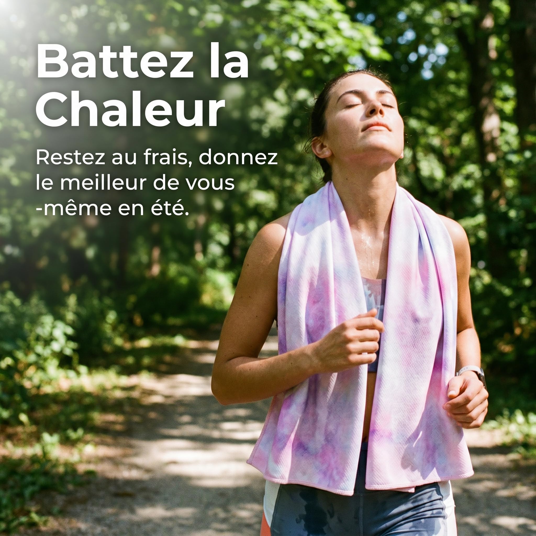 Homyl Serviette rafraîchissante pour Le Sport et la Salle Sport, séchage, Style 1