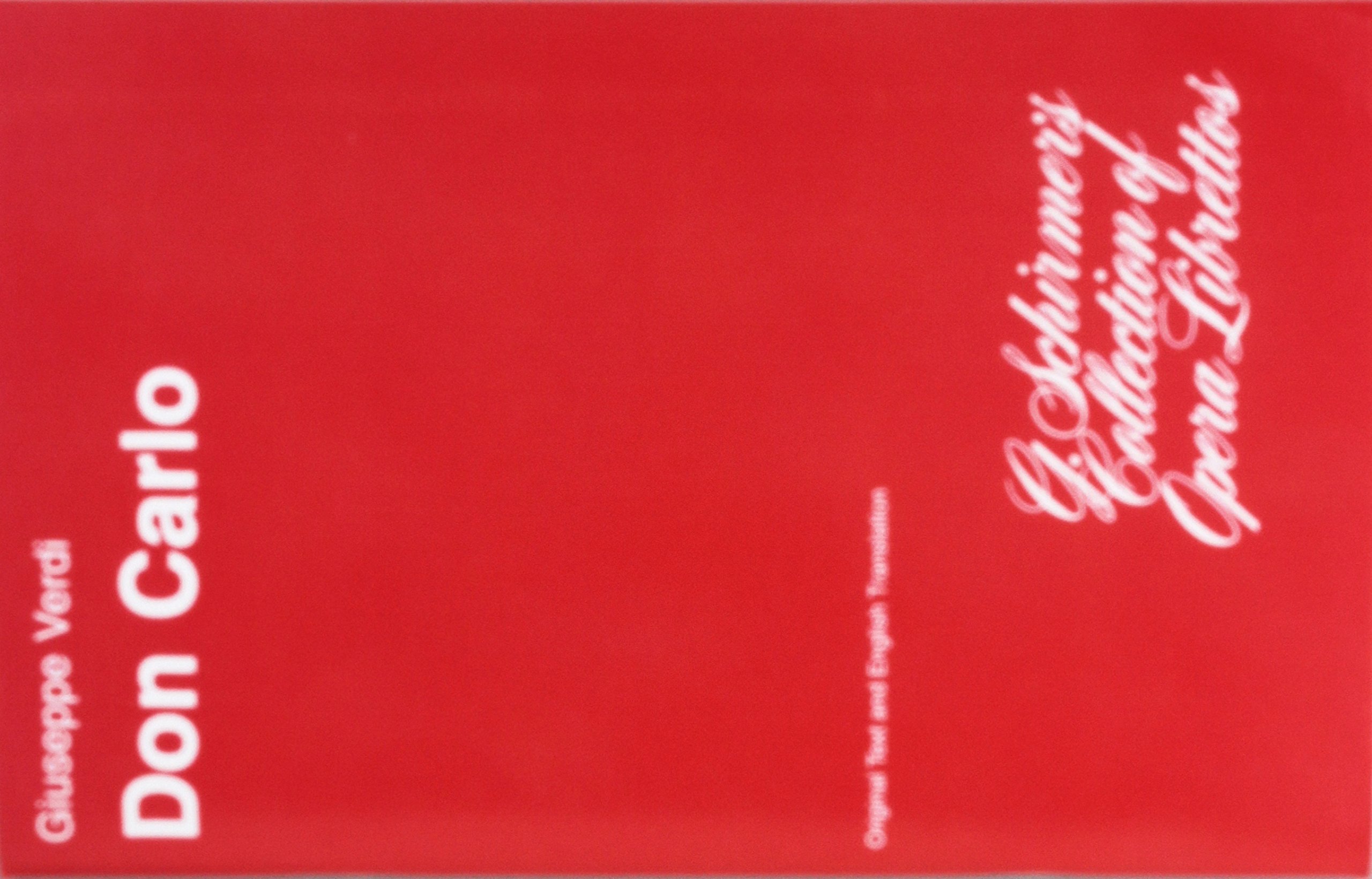 Don Carlos: Libretto