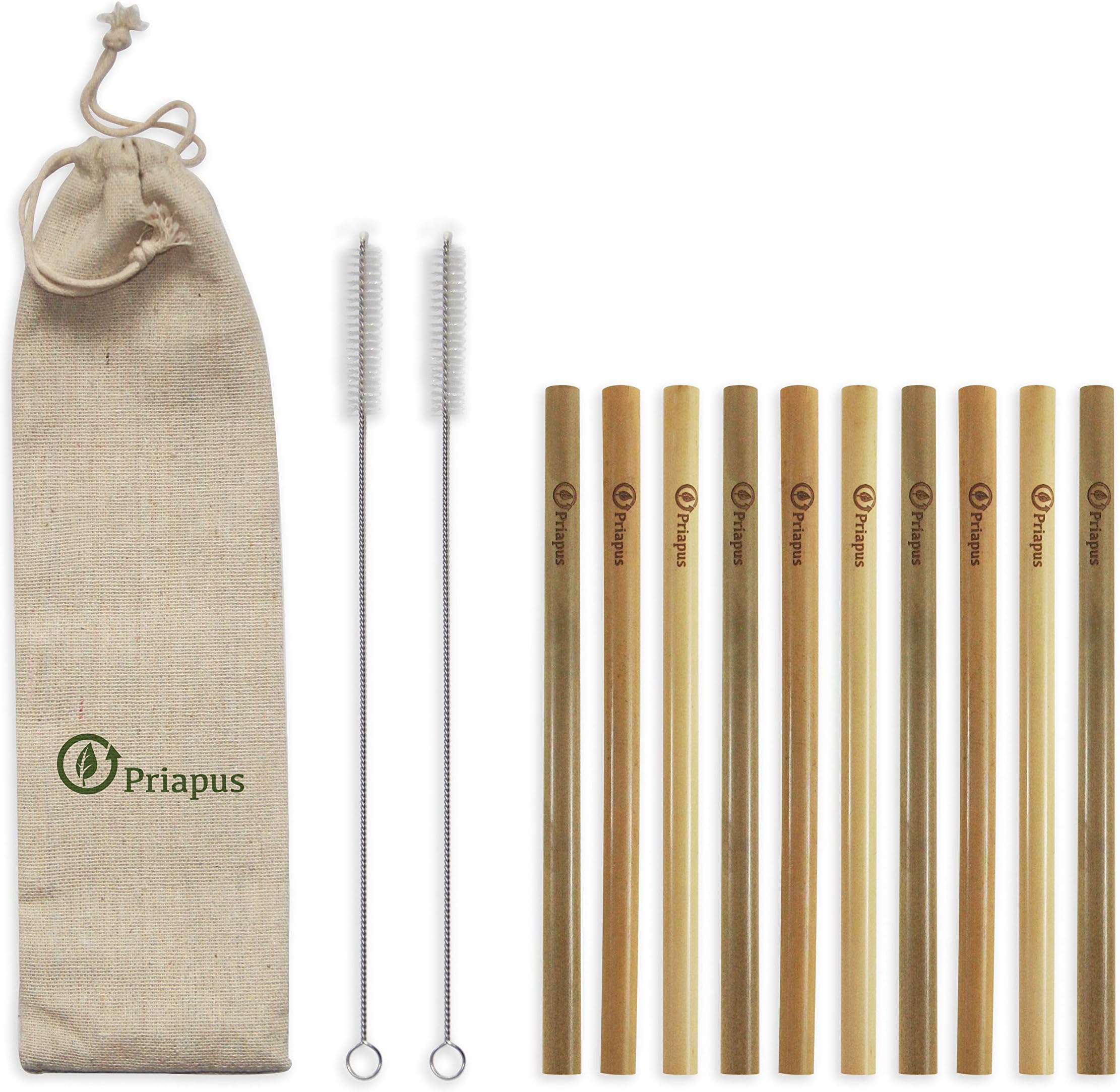 Sustainable Bamboo Drinking Straws - 12 Pack