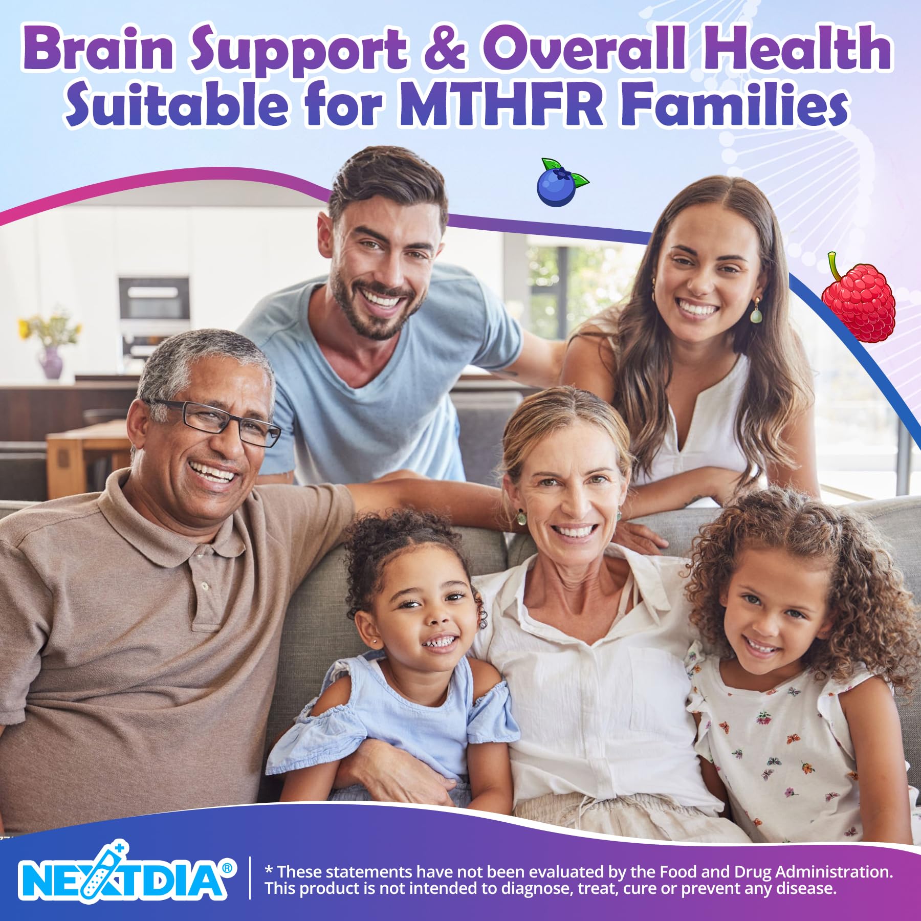 L-Methylfolate 1000mcg Methyl B12 Gummies + Omega-3 for Kids & Adults, 60Ct — Amazon image 6
