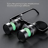 Okulary lornetkowe Handsfree, 10x optyka zoomowa, okulary lornetkowe z 3 spolaryzowanymi soczewkami, regulowana przenośna lornetka HD i okulary operowe do wędkowania, obserwacji ptaków, TV, sportu
