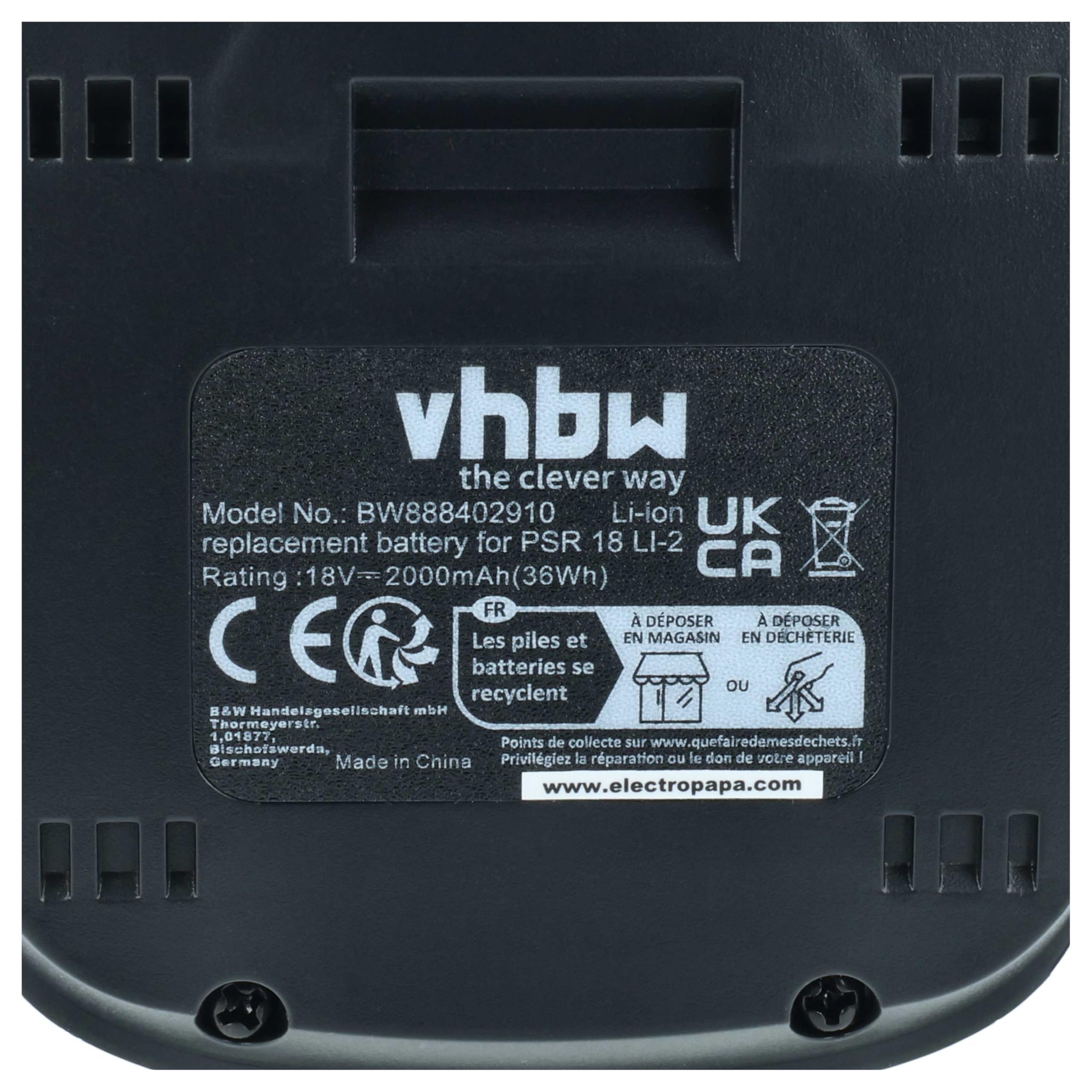 vhbw Batterie Compatible avec Bosch AdvancedDrill 18