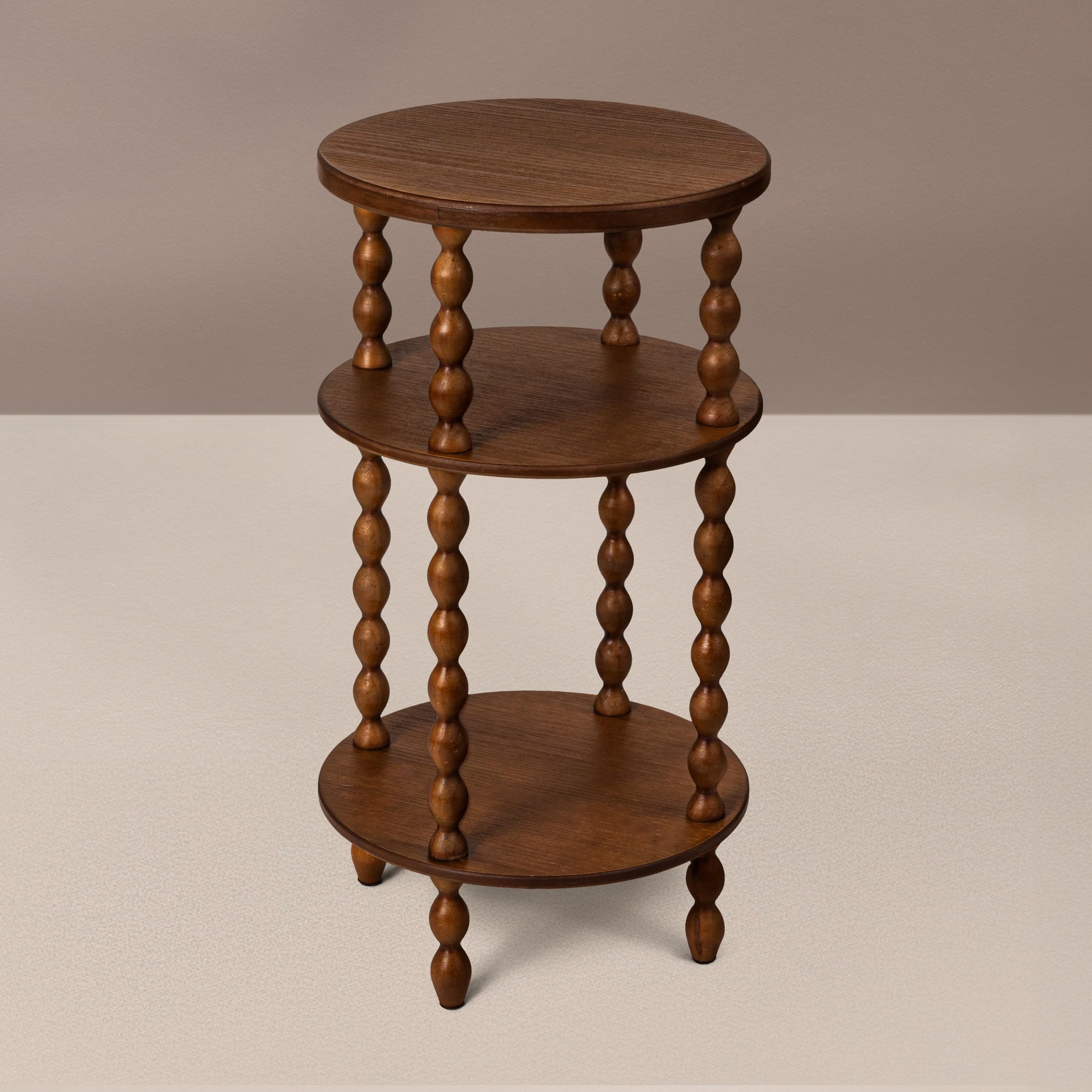 Amazon.com: Creative Co-Op Bobbin Leg Round Wood Accent Table