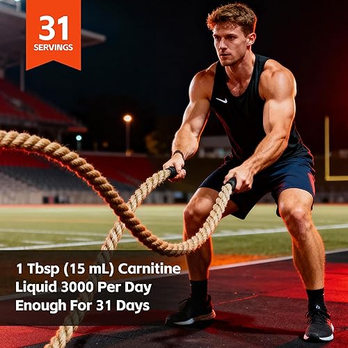 Miniatura 8 de Suplemento Líquido de L-Carnitina 3000 mg, con Suplementos Deportivos BCAA, Ayuda a Apoyar el Aumento de Energía, Apoyo Muscular, Fórmula Eficiente
