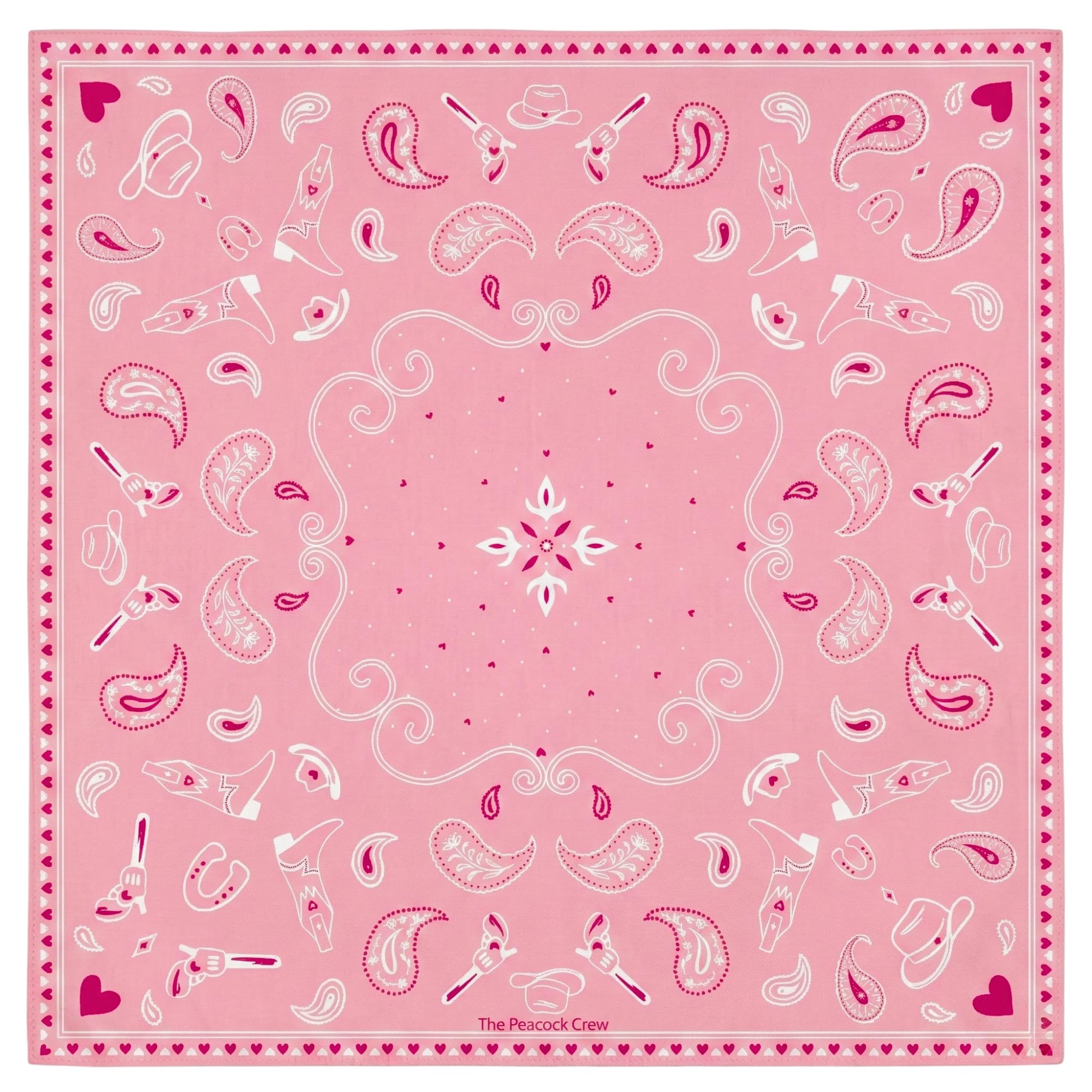 The Peacock Crew Premium Soft Cotton Designer Bandana for Men and Women 22x22 in