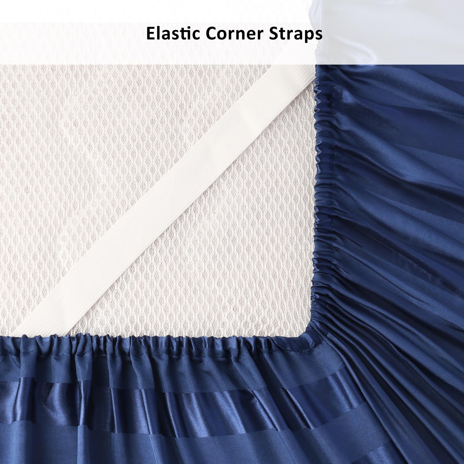 Lirex Satin Fitted Sheet, Silky & Soft Polyester Satin Weave Bed Sheets, 36 cm Deep Pocket with Elastic Corner Straps, King - Image 4