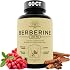 Suplemento de berberina, berberina 1200 mg, berberina HCL y canela de Ceilán para mujeres y hombres Las cápsulas de berberina favorecen un sistema inmunológico saludable y el control del peso