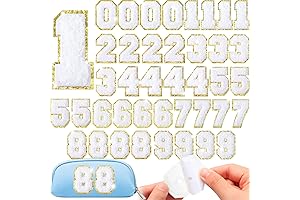 Felt Numbers - 40-Piece Self-Adhesive Chenille Appliques