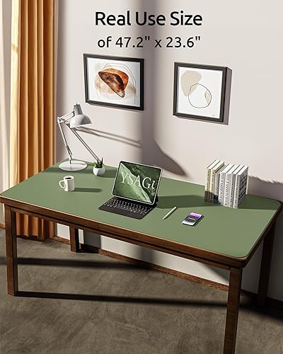 Miniatura 363 de YSAGi Protector de escritorio de cuero, tapete de oficina, alfombrilla grande para mouse, antideslizante, de piel sintética, almohadilla