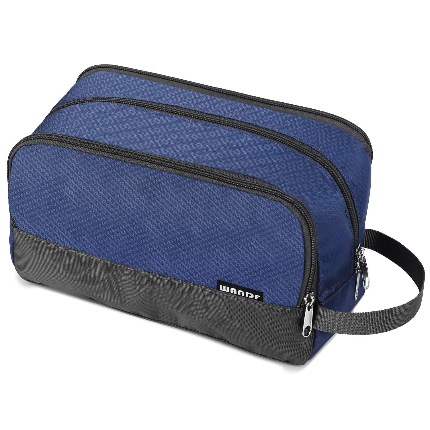 WANDF Toiletry Bag Water-Resistant Nylon Travel Wash Bag Lightweight Dopp Kit for Men and Women (A-Denim Grey) — view 22