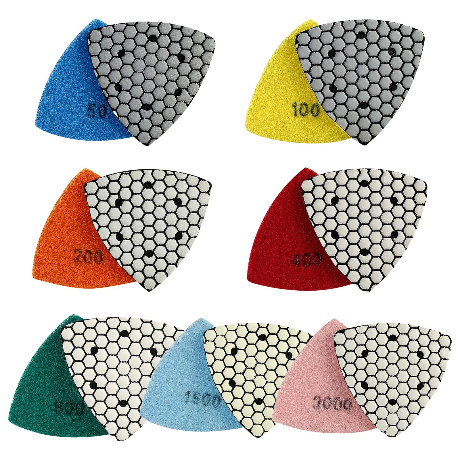 Dry Polishing Pads Stones Square Dry Grinding for Efficient Stone Surfaces Enhances Work Efficiency Stones Polishing Pad