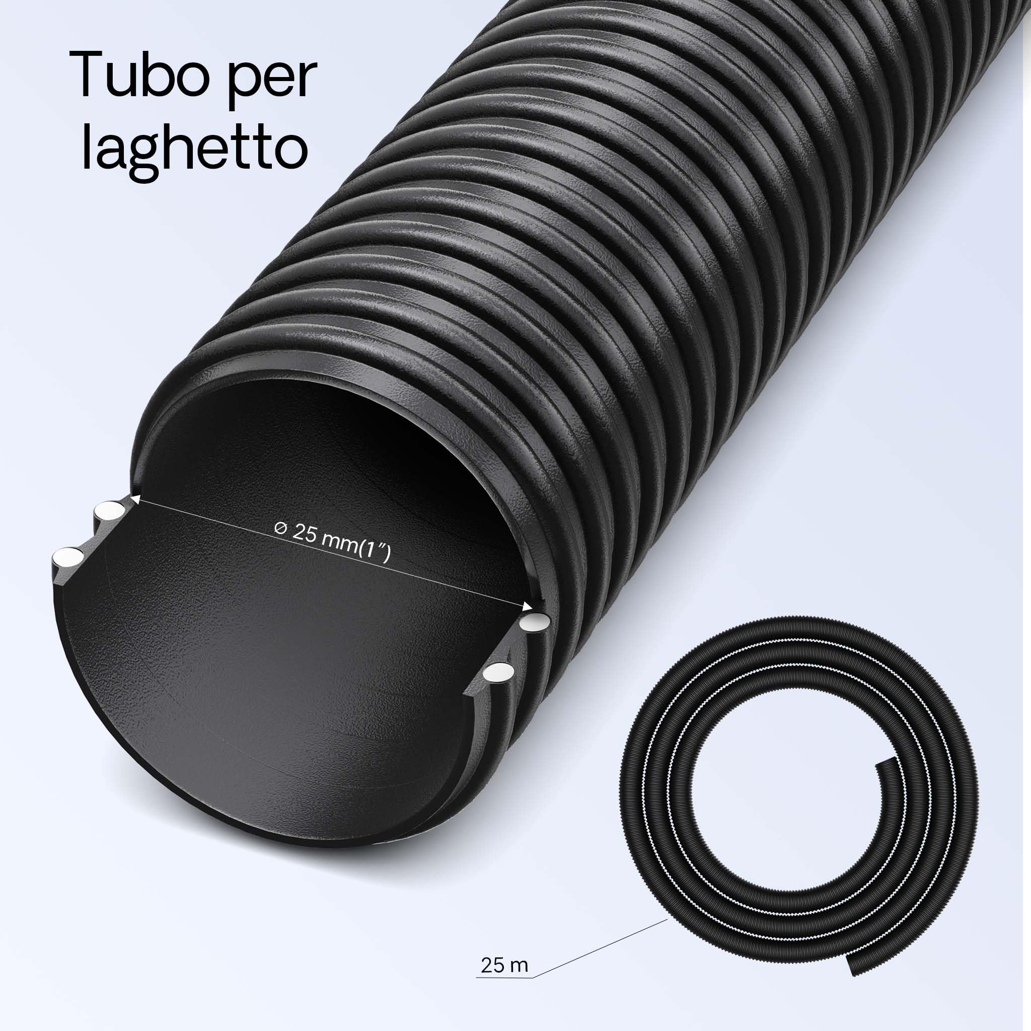 Set per laghetti fino a 60000l Filtro Chiarificatore UVC 36W Pompa 80W Tubo 25m