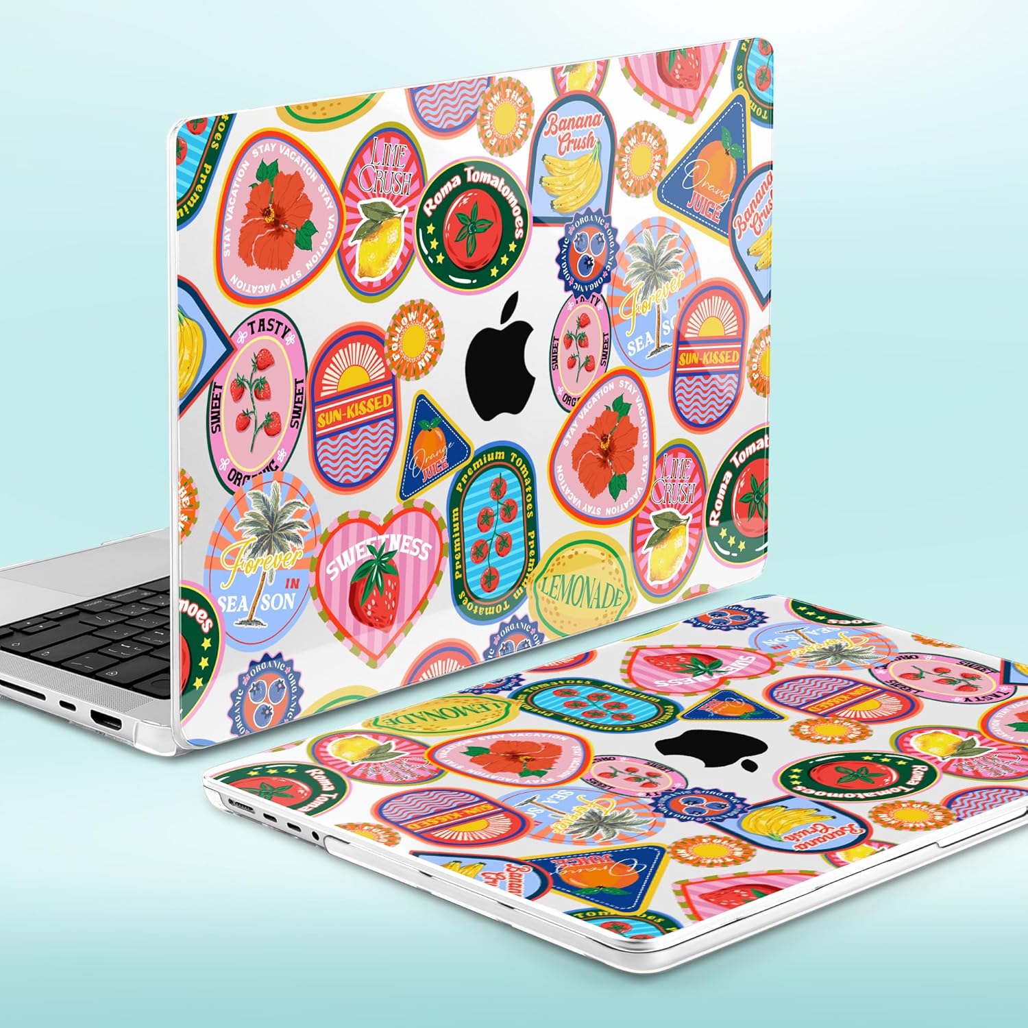 for MacBook Pro 14 inch Case 2026 2025-2021 Release M5 M4 M3 M2 M1 Pro/Max A3427 A3426 A3434 A3112 A3185 A3401 A2918 A2992 A2779 A2442,Case&Keyboard Skin&Trackpad Film&2 OTG, Summer Escape