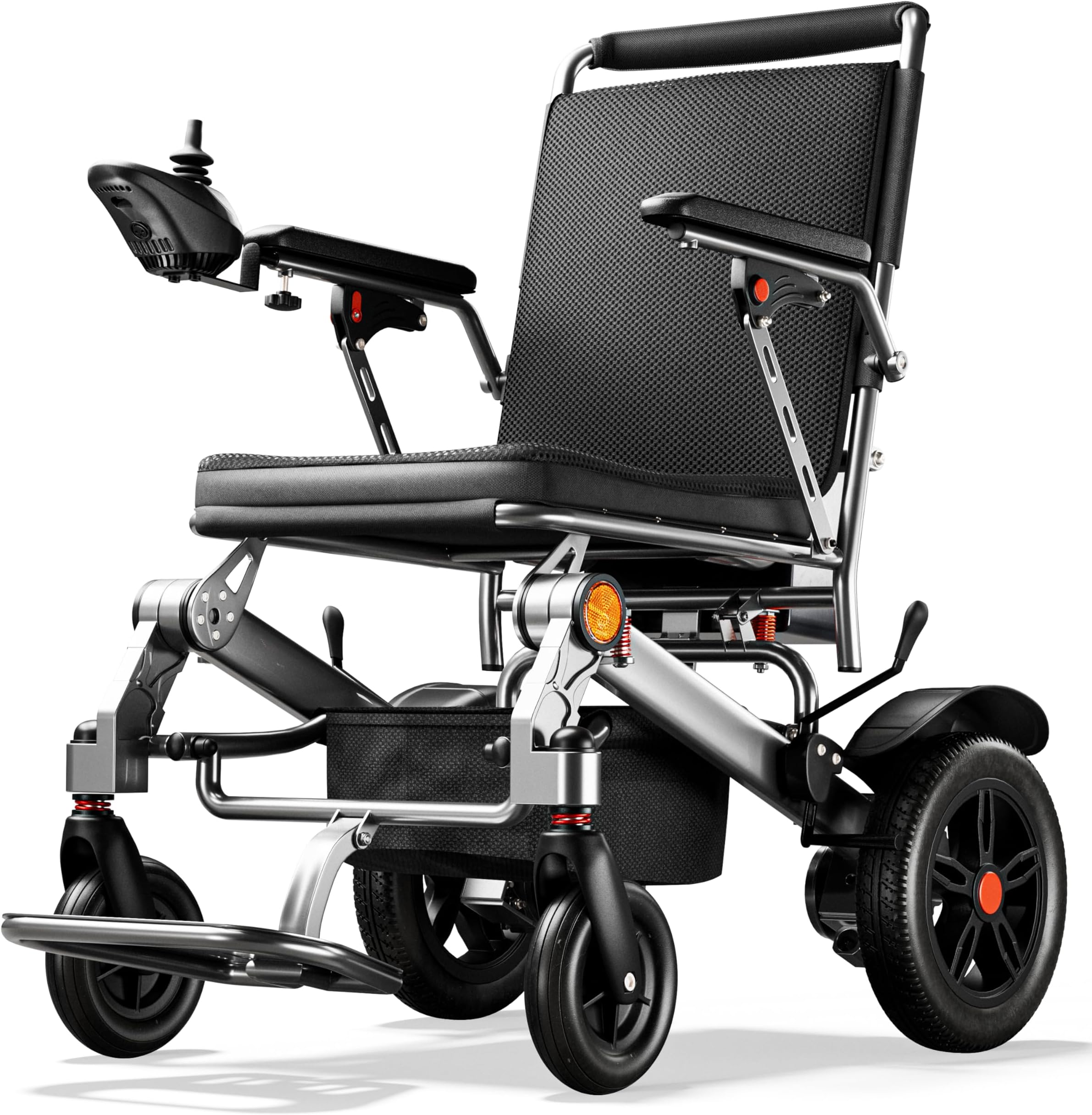 HomyKing Electric Wheelchairs for Adults, Foldable Electric Wheelchair, Lightweight Travel Motorized Wheelchairs for Seniors, Compact Folding Power Wheelchair, Fold Portable Mobility Scooter