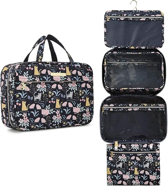 Chuangdi 6er Set Make-up-Taschen – Wasserdichte Kosmetiktaschen Aus Polyester, 22x13,5 Cm, Mit Reißverschluss, Für Reise & Organisation (verschiedene Muster)