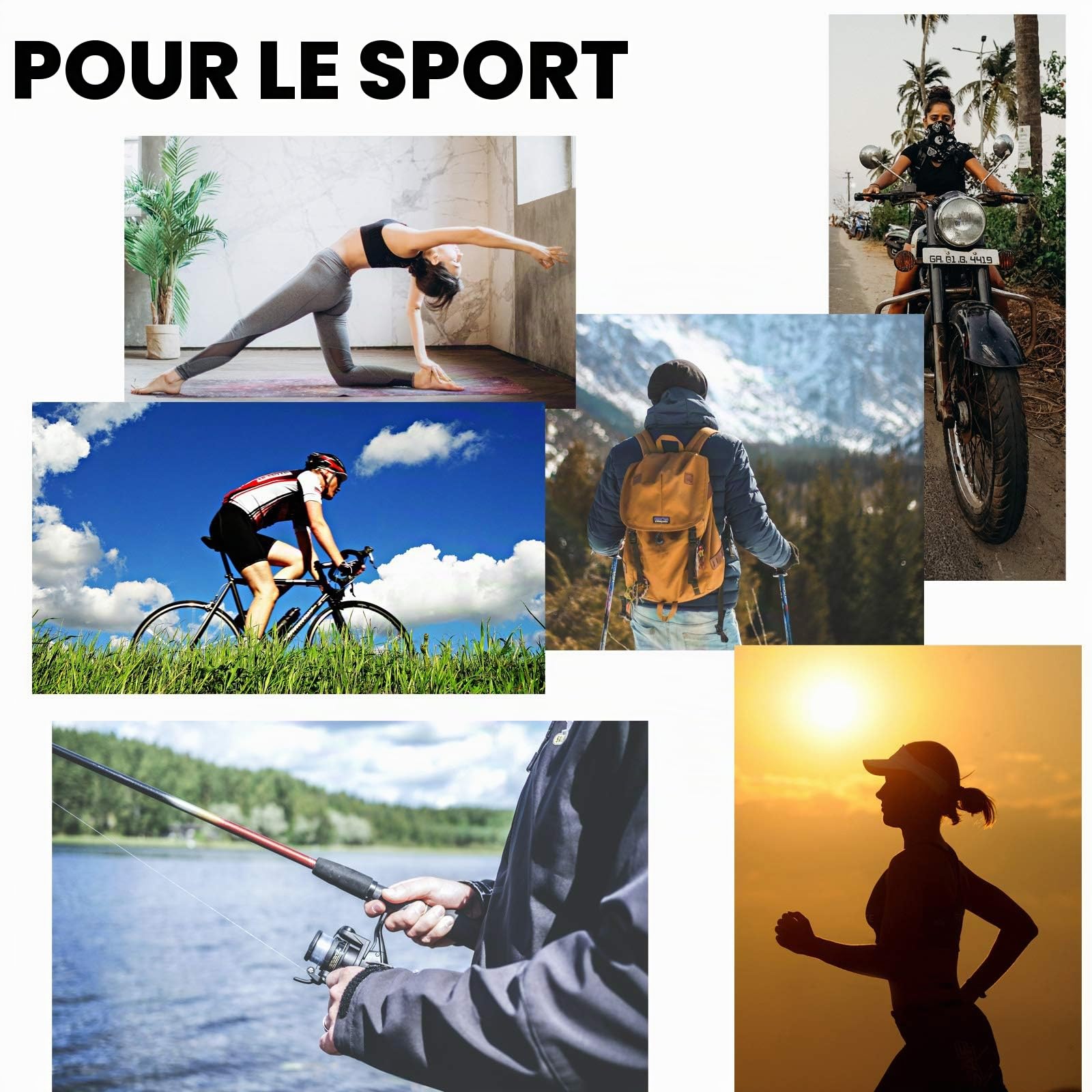 12 Rafraîchissants Cache-cou Polyvalents Bandanas pour Femmes Hommes