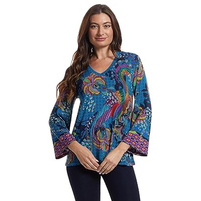 Johnny Was The Janie Favorite V neck Kimono Sleeve Tee Thala Women