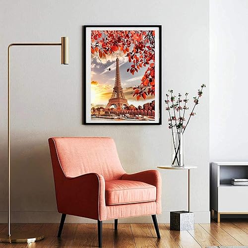 Miniatura 3 de Diamond Art Paris Torre Eiffel y Sunshine DIY 5D Kits de pintura de diamantes para adultos Kit de manualidades por números para principiantes,