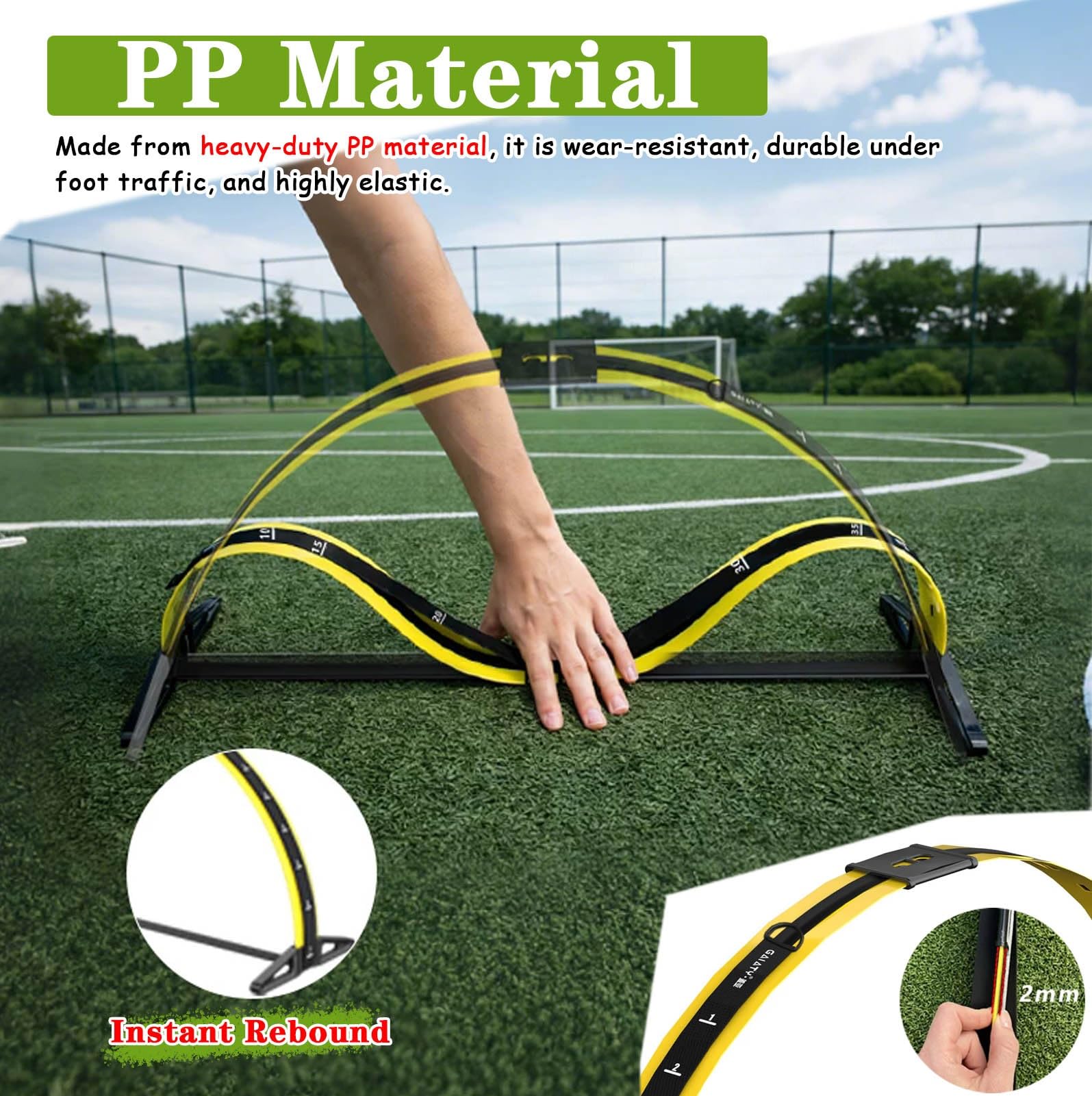 Entrenamiento Futbol Paquete de 6 Vallas de Rebote para Entrenamiento de Agilidad, Vallas Deportivas Ajustables para Velocidad, Vallas Portátiles para Atletismo y Fútbol