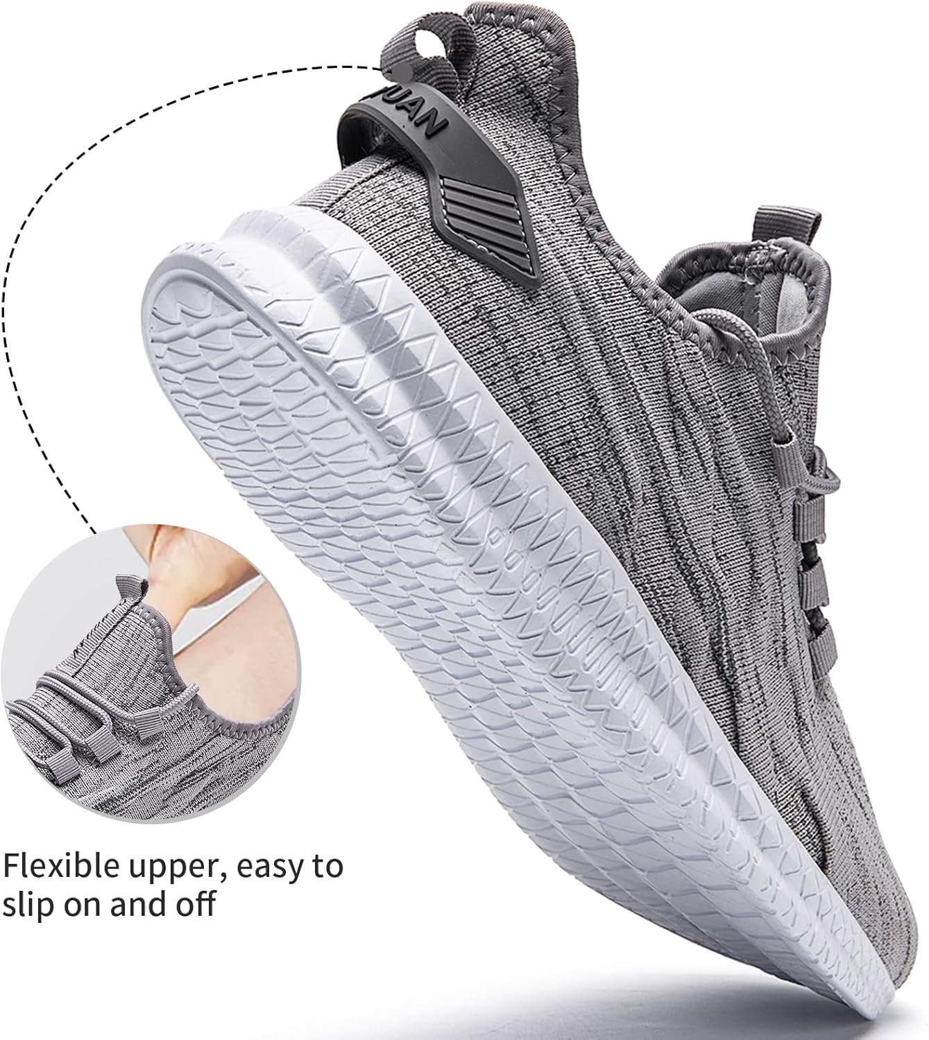 ZGPWZWL Unisex Mens Womens Shoes Running Gym Sneakers Slip on Tennis Non Slip Gym Lightweight Walking Fashion Shoes - Image 6