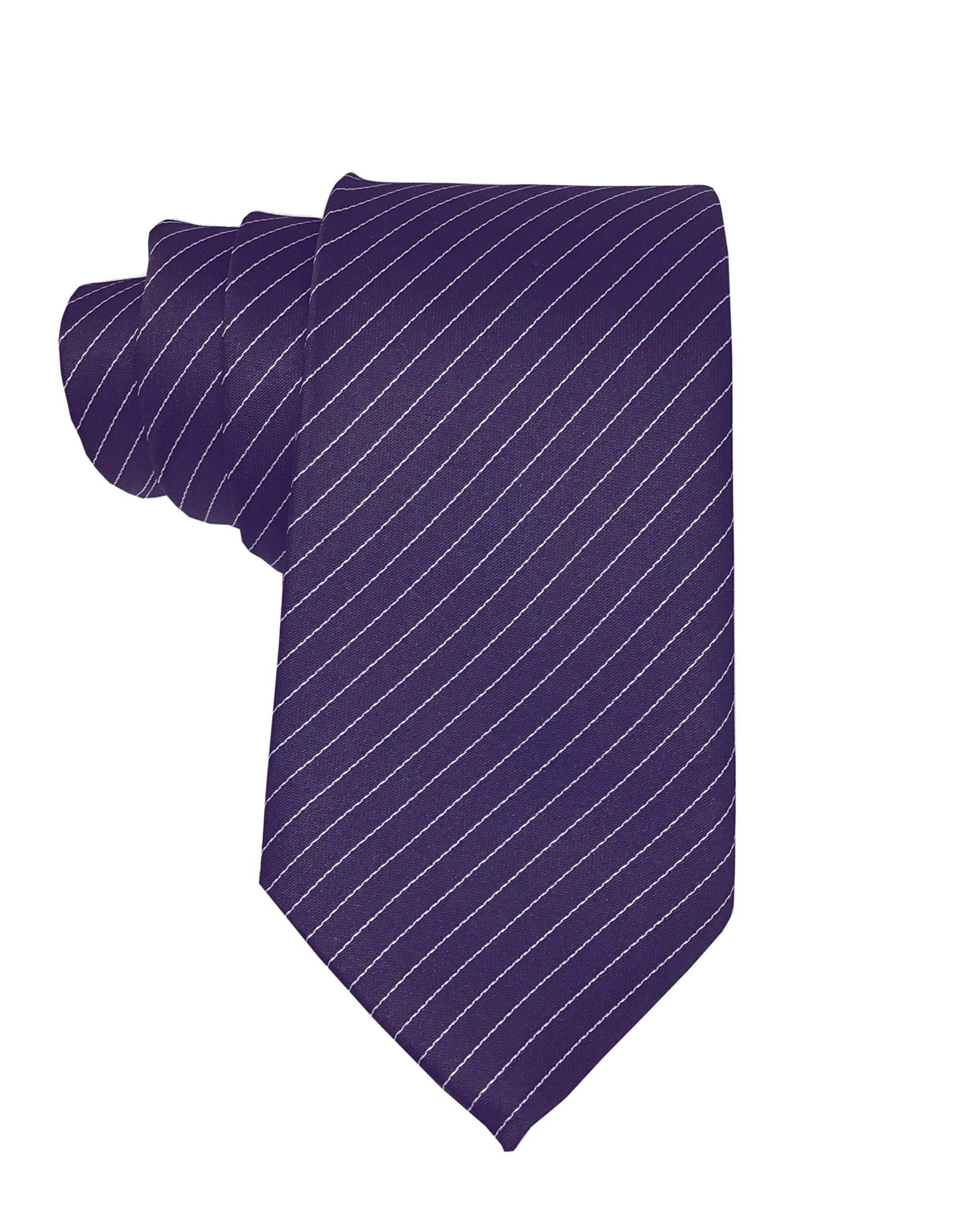 osking ties Free Size Solid Satin Plain Classy Colored Formal Necktie for Men(Length : 58 Inches, Width - 3 Inches) (Blue Pin Stripped)-picture-11