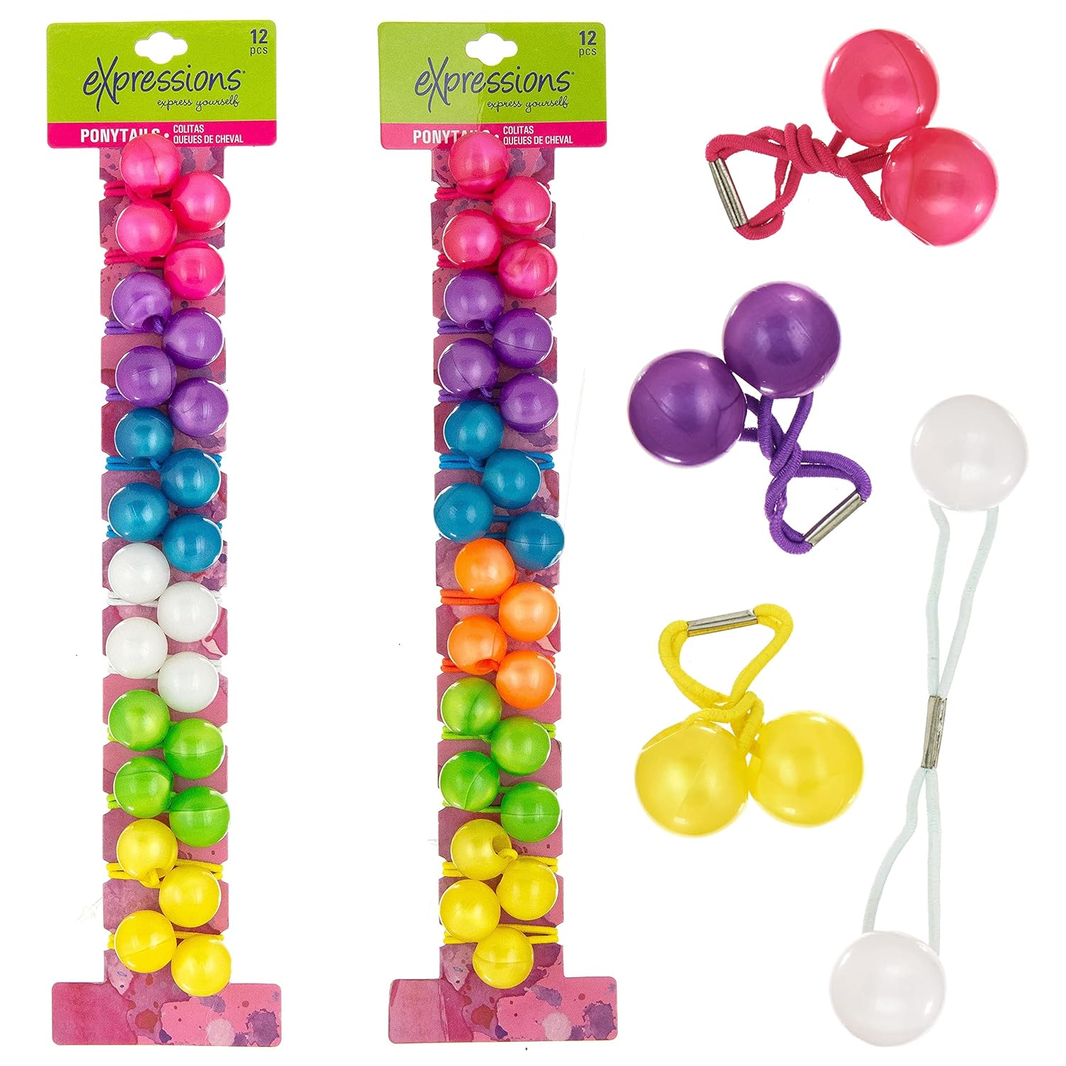 Expressions 24 Pc Ponytail Ball Hair Elastics Collection