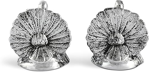 Miniatura 5 de Arthur Court Salero y pimentero de pavo de metal de aluminio de 2.25 pulgadas de alto, perfecto para tu mesa de Acción de Gracias