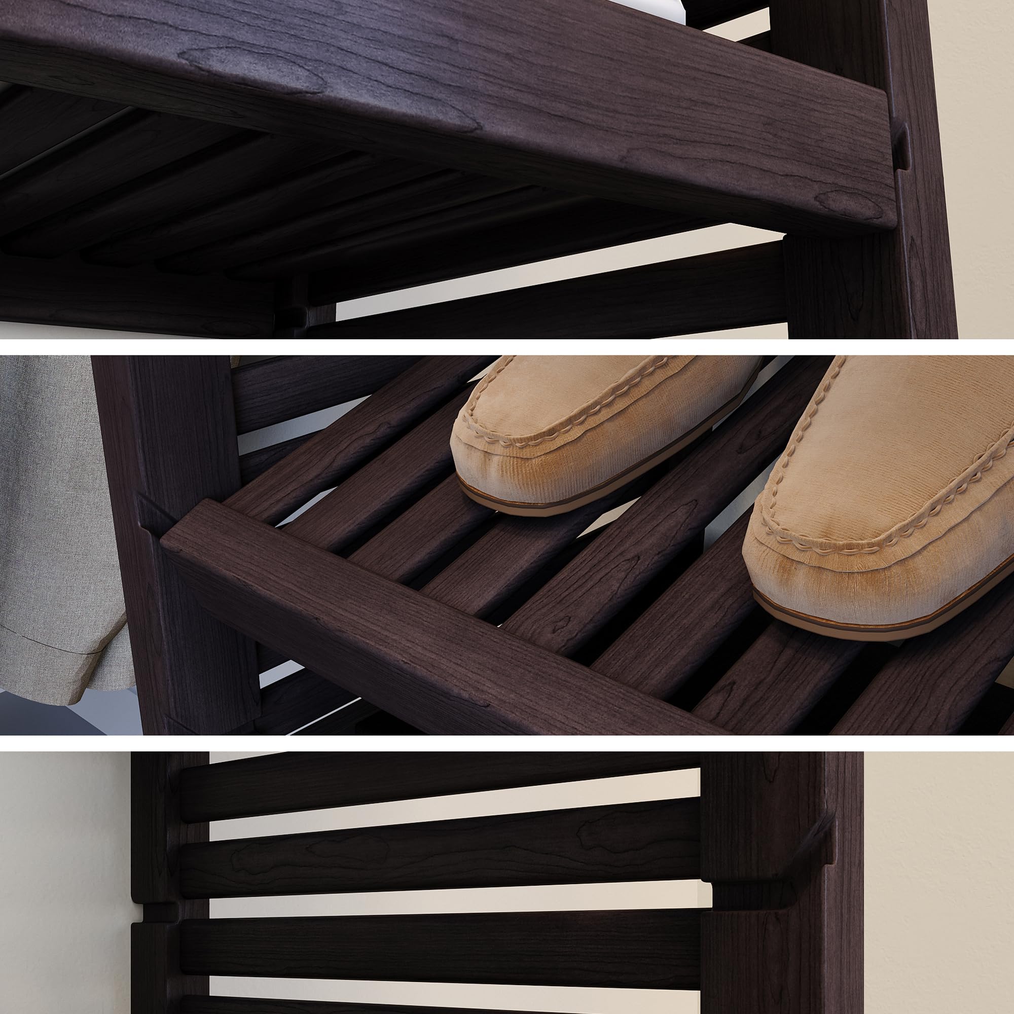 John Louis Home Solid Wood Reach-In Simplicity Closet System (Espresso)