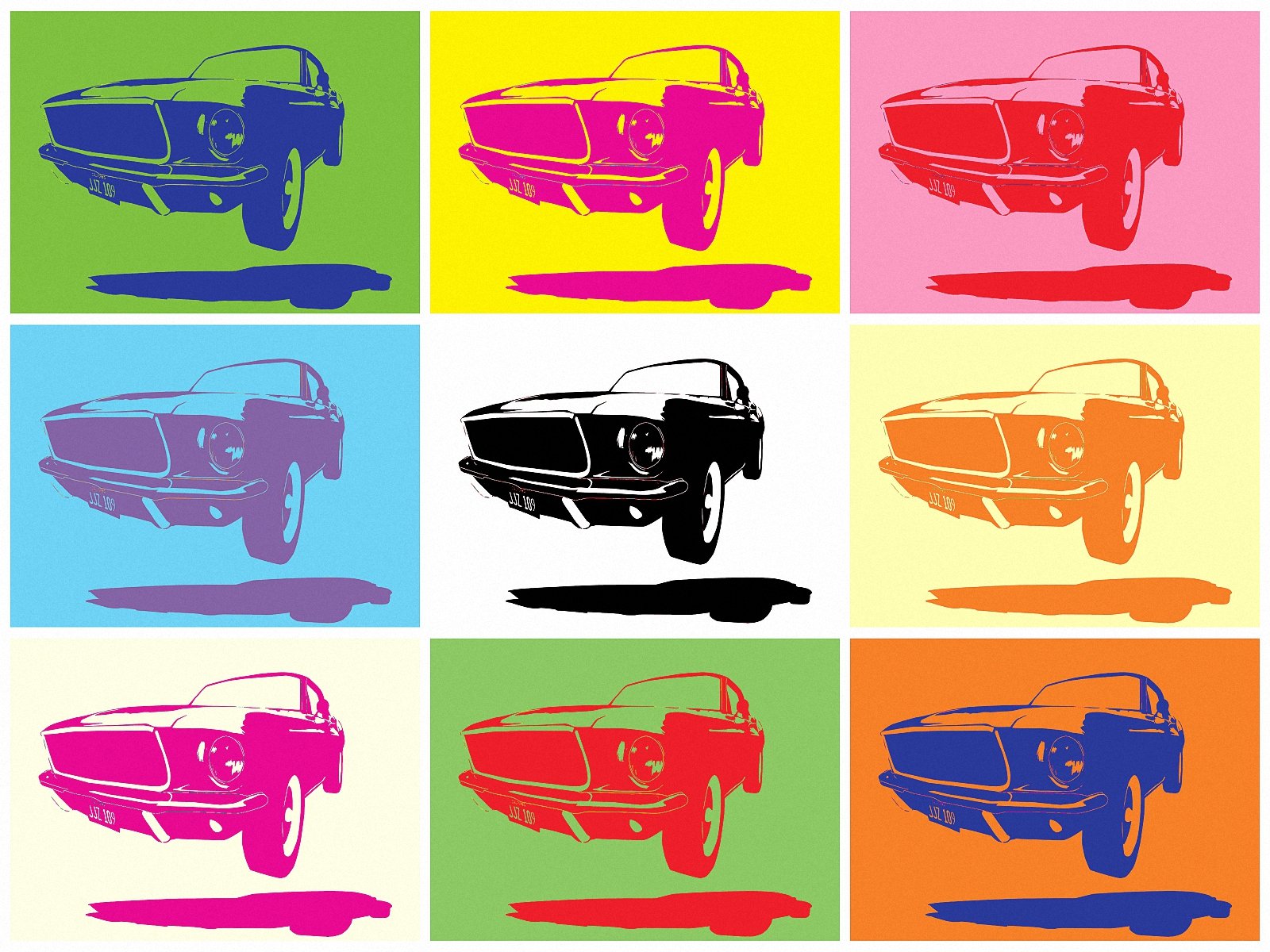 Amazon.com: BULLET AMERICAN CAR POP ART ANDY WARHOL (3) A4