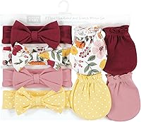 Vista 5 de Hudson Baby Conjunto de diadema de algodón y manoplas para rascar para bebé Unicornio