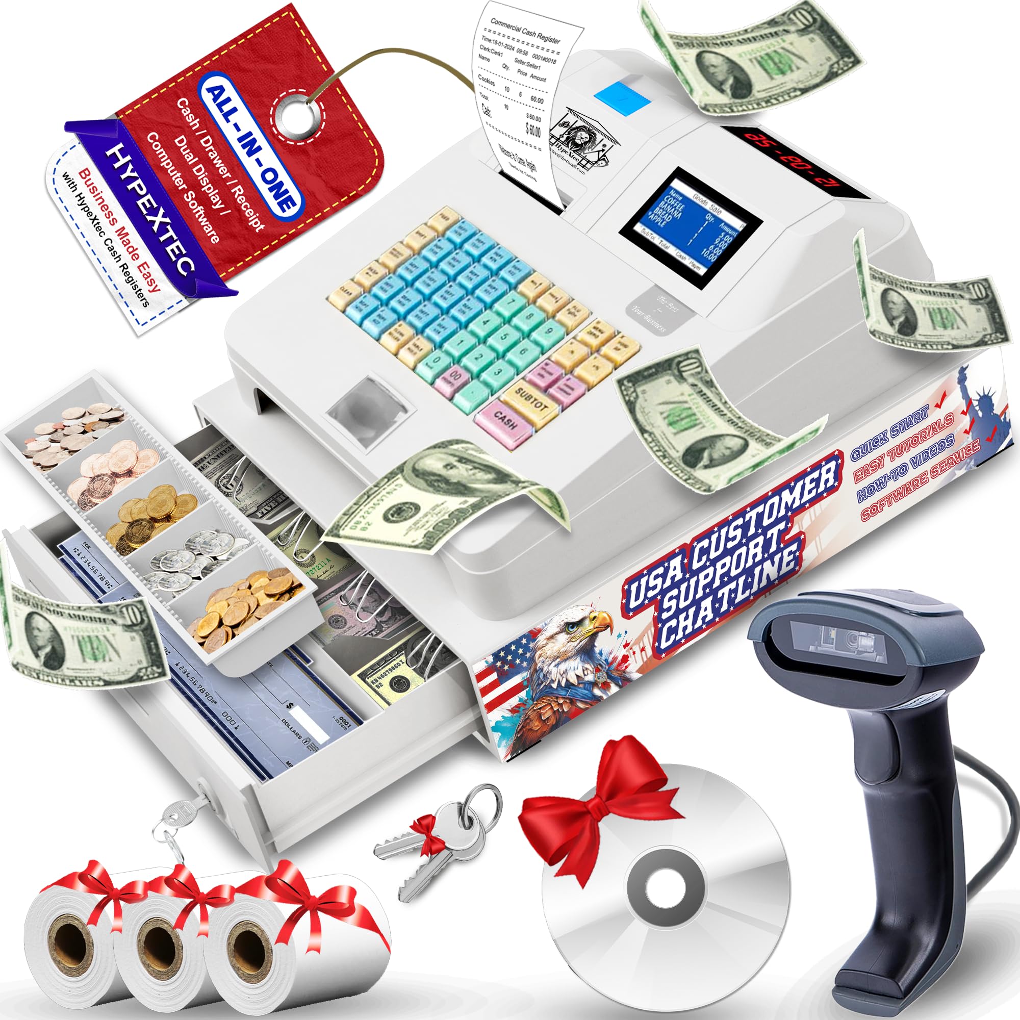 Amazon.com : 2025 HypeXtec Smart Cash Register with Cash