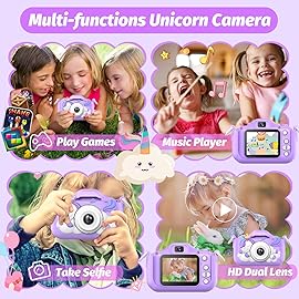 Upgrade Kids Camera, Christmas Birthday Gifts for Girls Boys, 1080P HD Selfie Digital Video Camera for Toddlers, Cute Portable Little Girls Boys Gifts Toys for 3 4 5 6 7 8 9 Years Old