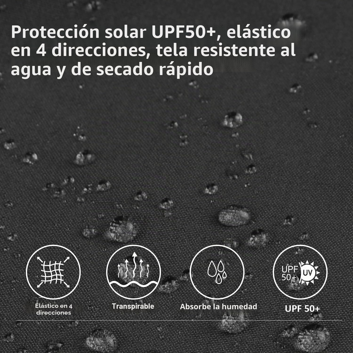 baleaf Pantalones para Mujer Senderismo y Aire Libre Estilo Capri, Impermeables de Secado rápido con protección UV FPS 50 Negro M
