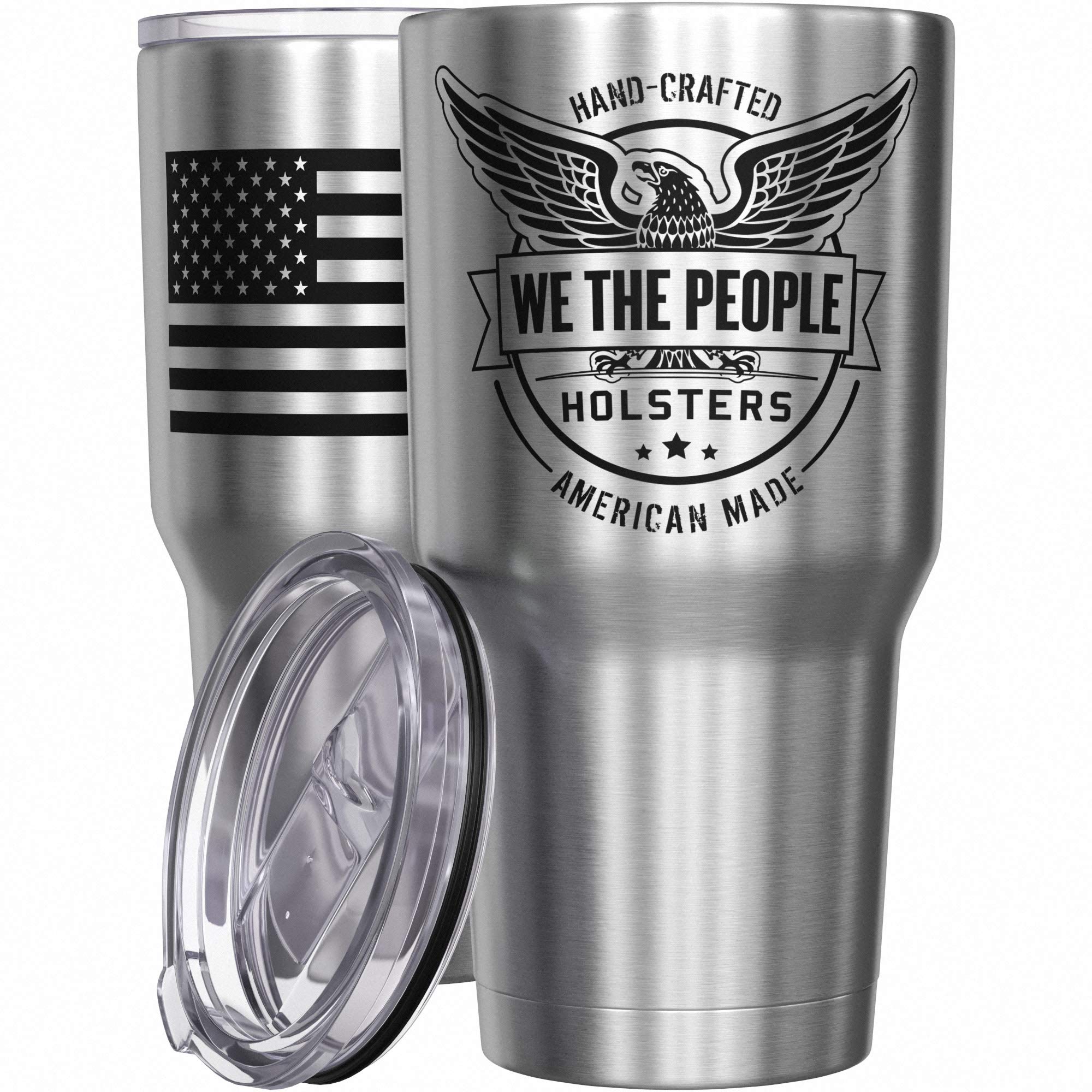 We The People HolstersWTP Holsters Logo - American Eagle Tumbler - American Flag Coffee Travel Mug - American Made Travel Mug - Double Insulated Tumbler - 30 oz
