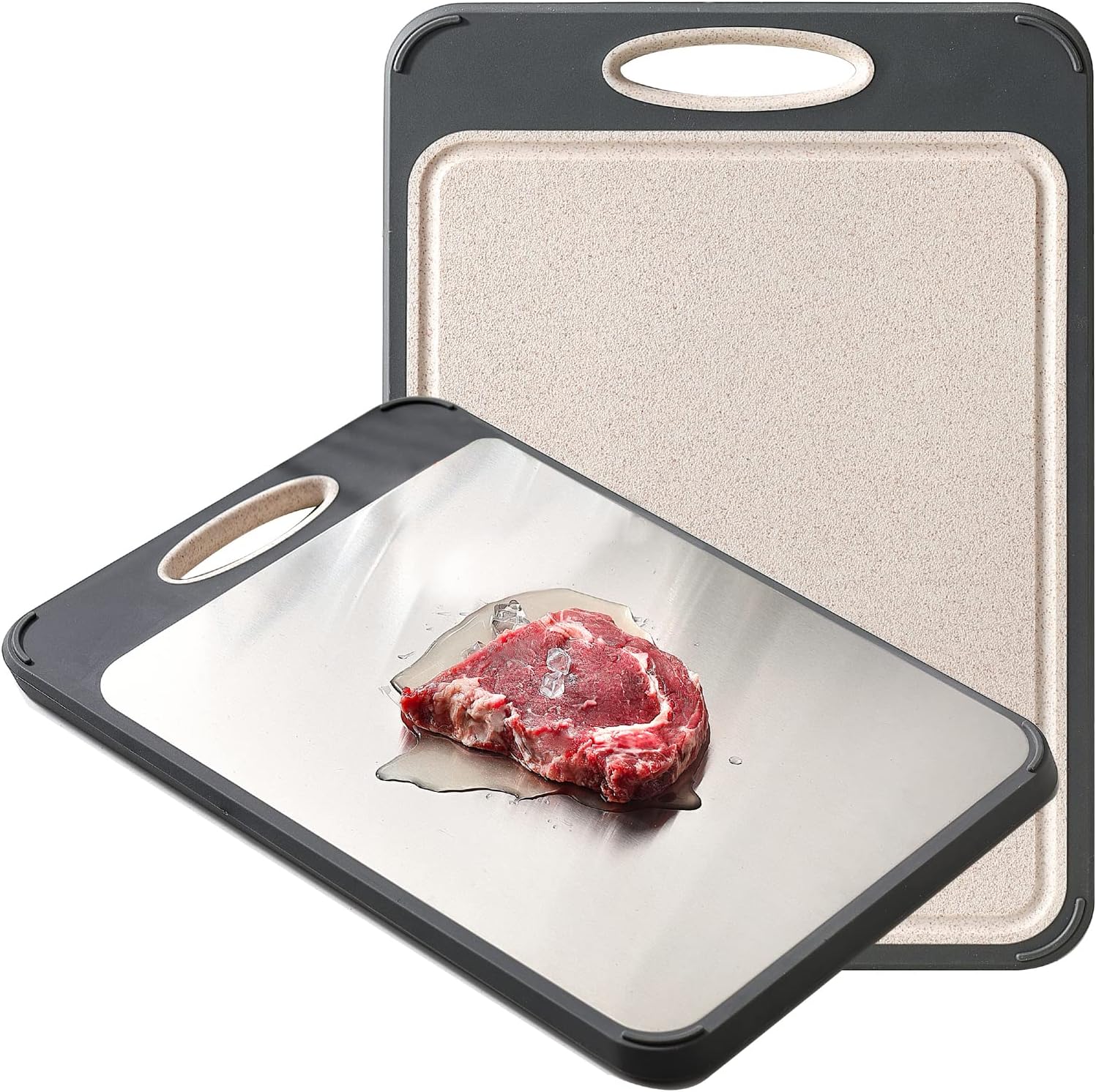 4 in 1 Defrosting Tray for Frozen Meat with Cutting Board