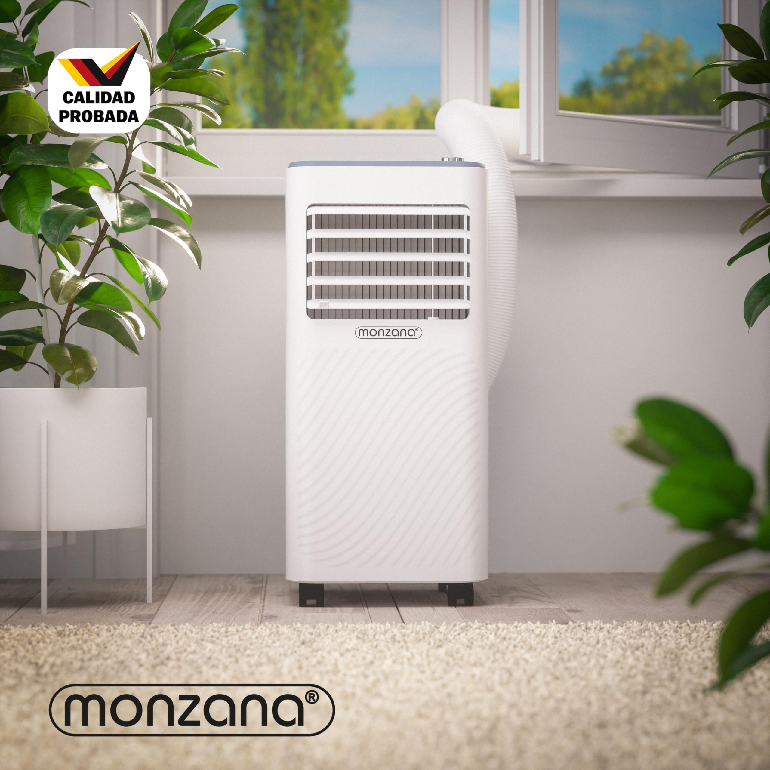 MONZANA® Condizionatore d'Aria Mobile 7000BTU 3in1 750W Timer Telecomando Deumidificatore Climatizzatore Raffreddatore