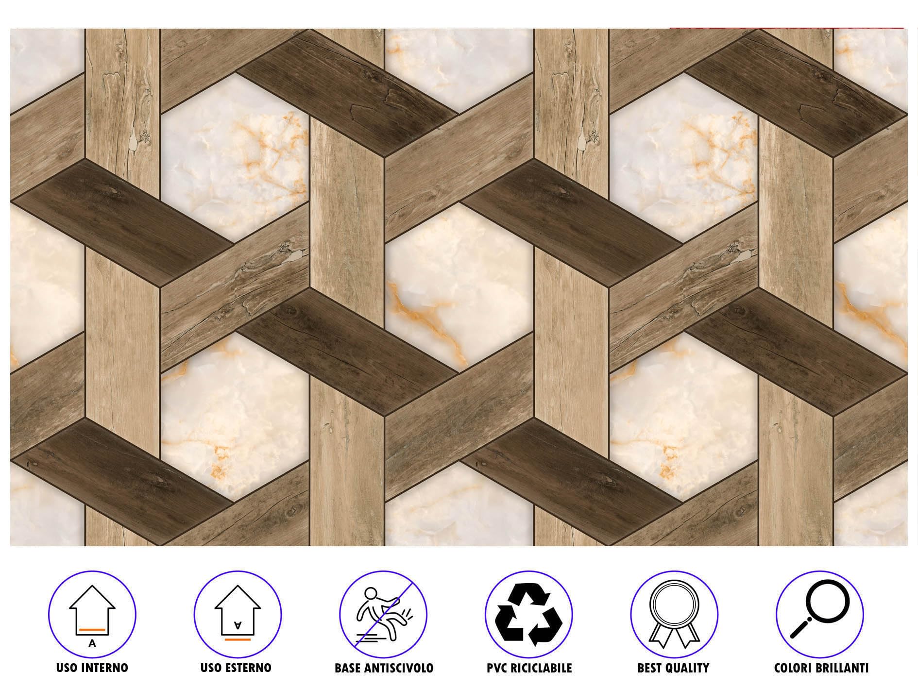 Tappetiko Passatoia Stampata - Antiscivolo, Lavabile, Per Cucina E Casa, Misura 52x90 Cm - Foto 6