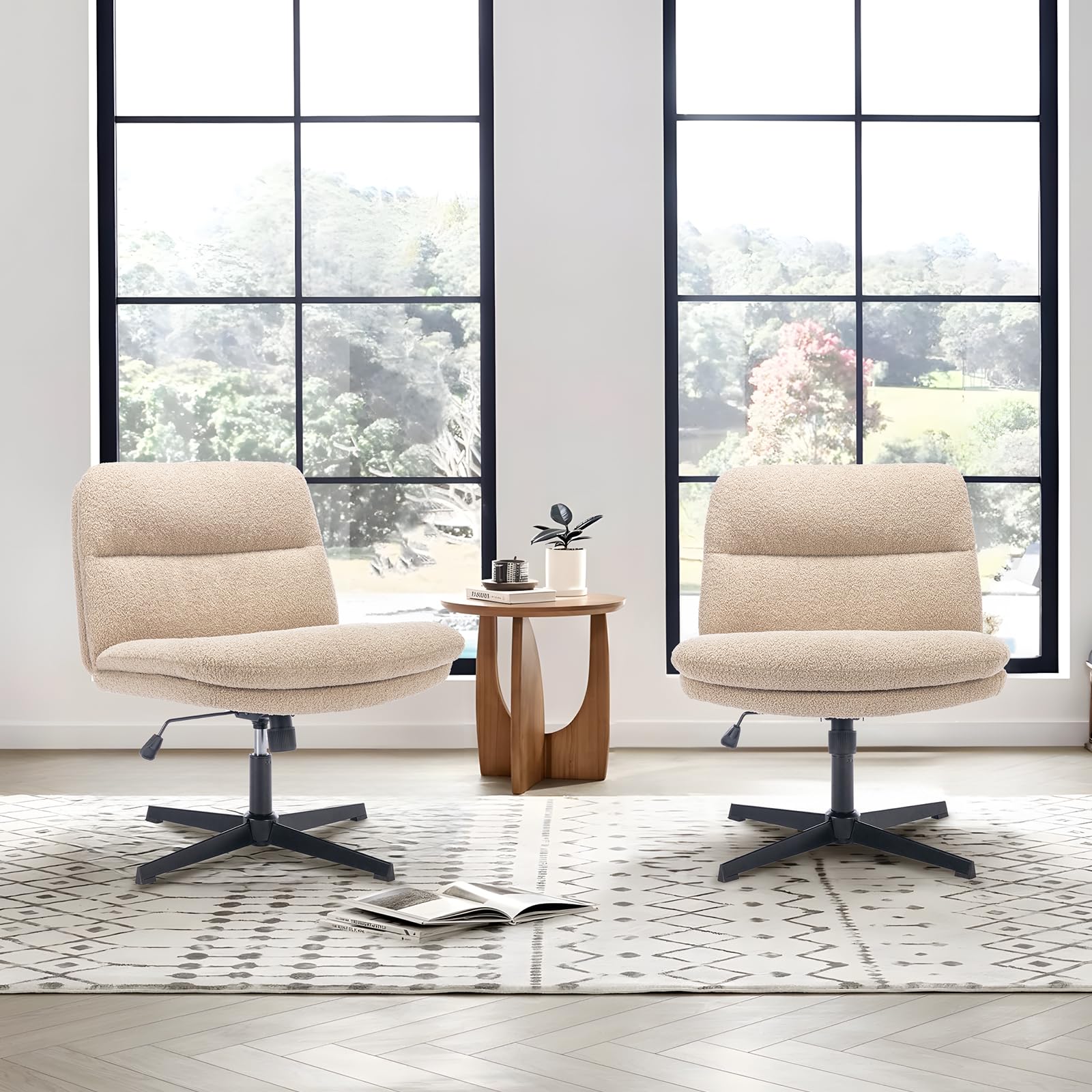 Amazon.com: COLAMY Criss Cross Chair Set of 2, Cross Legged Office 