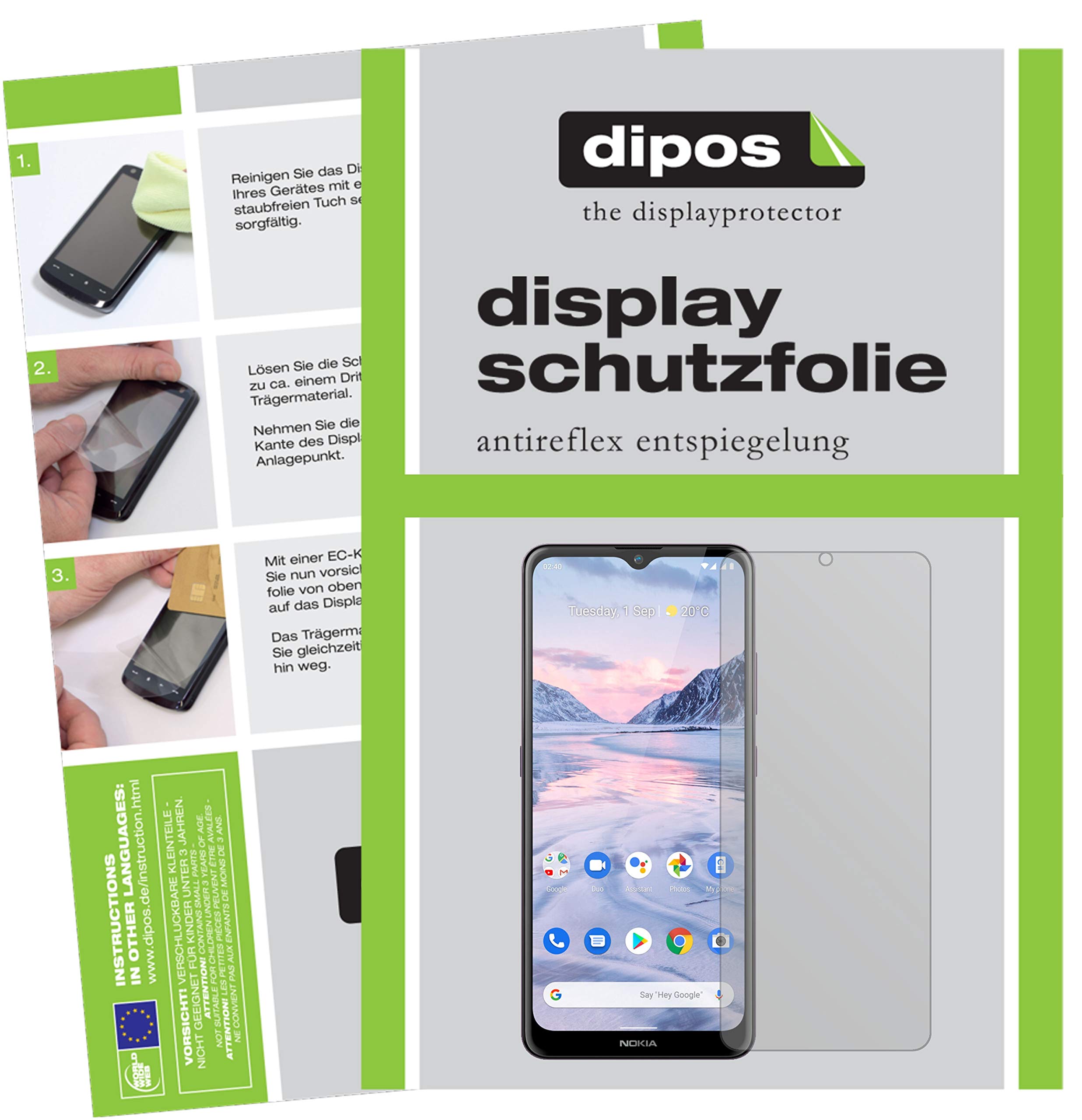 Dipos Pellicola Protettiva Antiriflesso Per Nokia 5 (2 Pezzi) - Made In Germany