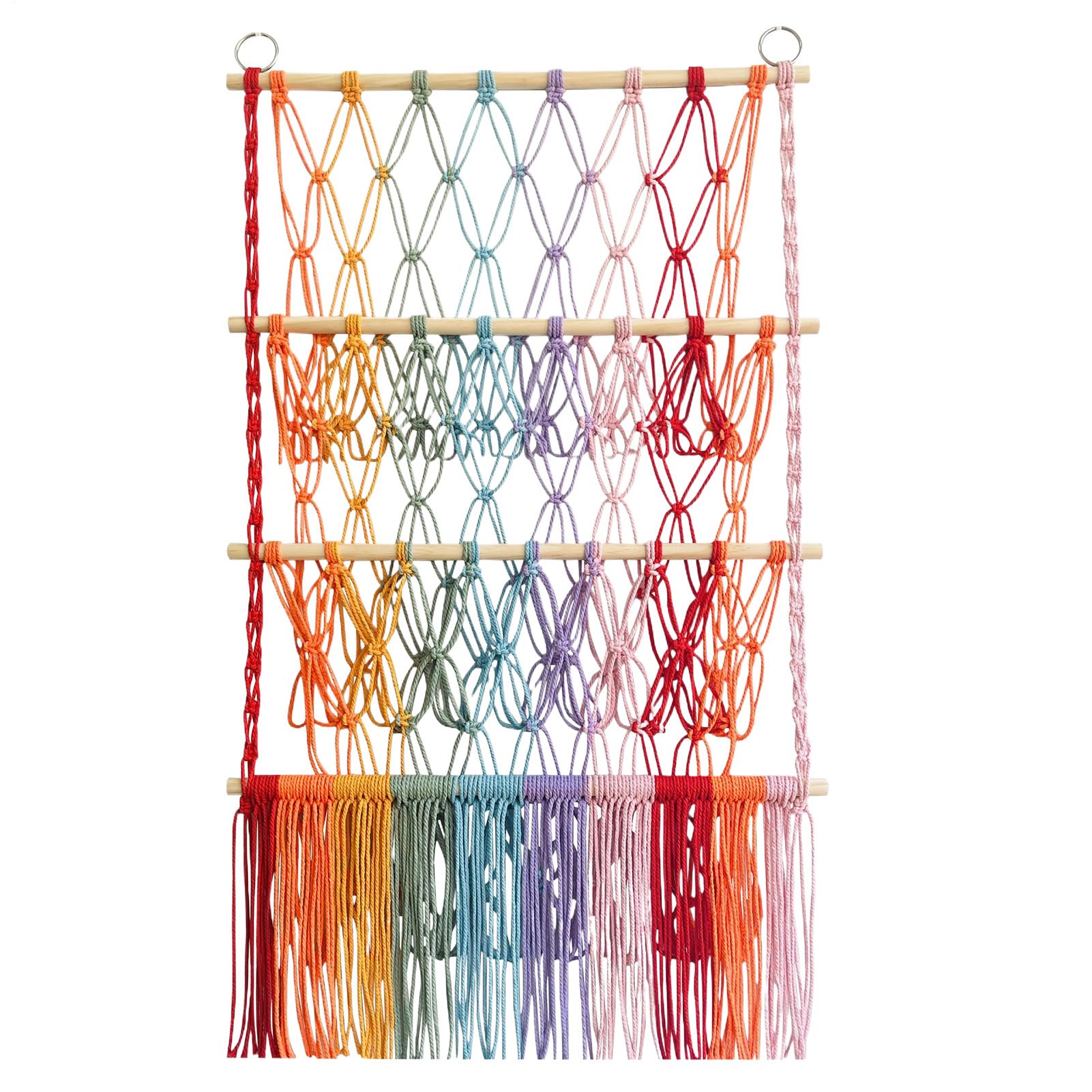 Filet de rangement pour jouets d'enfants解决空间不足的悬挂式3层毛绒玩具网兜 - 8