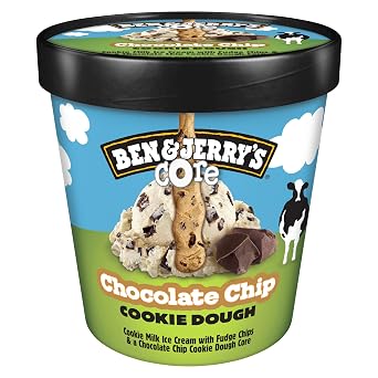 Ben & Jerry's Ice Cream Chocolate Chip Cookie Dough Core Non-GMO 16 oz