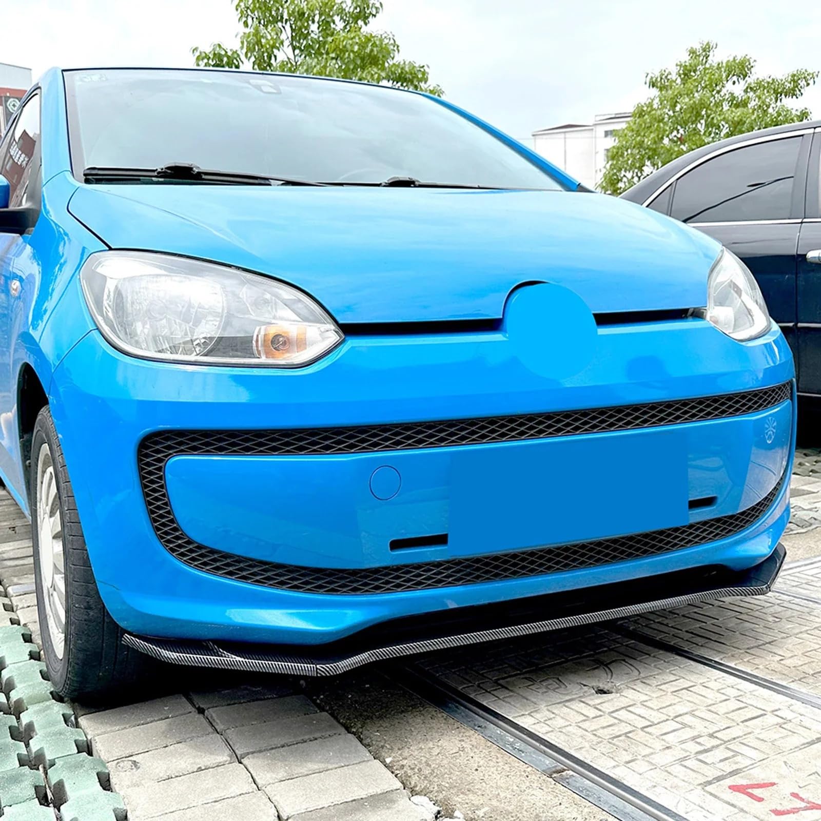 dla Volkswagen UP 2011 2012 2013-2015 Przedni zderzak, listwa, dolny dyfuzor, spojler akcesoria, przednia krawędź, zestawy nadwozia, tuning (połyskujący czarny)