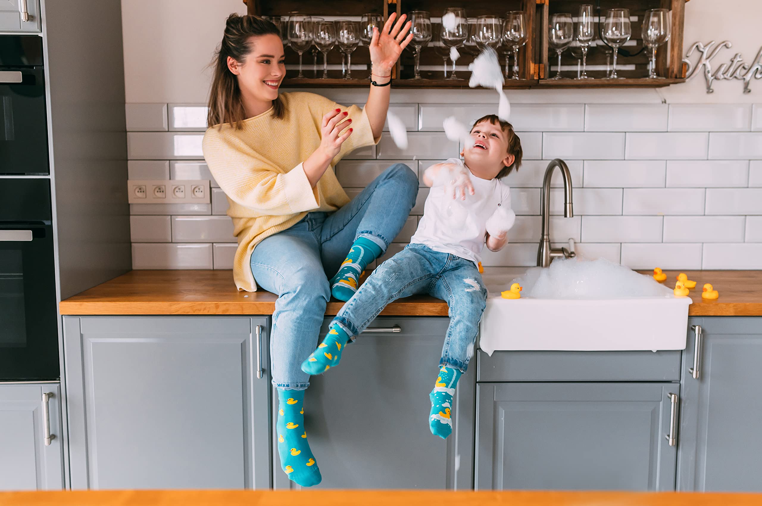 Dedoles Calzini Unisex Donna Uomo & Bambini Calze Cotone con tanti Design divertenti Calcio Bicicletta Piante Cavalli Regalo sinistra destra diversi
