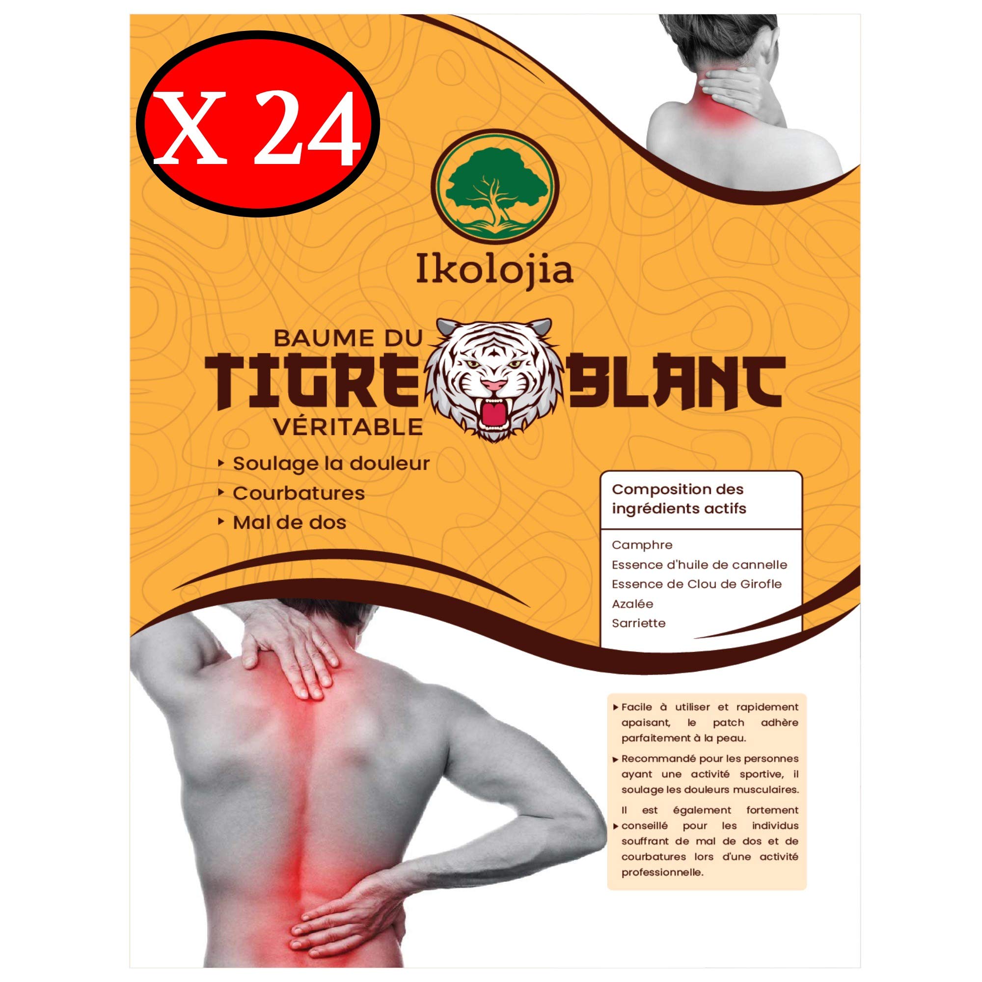 Tiger Balm Back Pain Plaster Patch (X24) Heat Pads for Back Pain