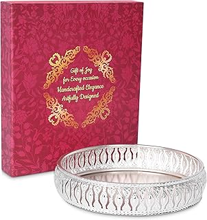 R Ayurveda Copper Round German Silver Plated Tray| Round Decorative Tray | Best Gift for Pooja | Décor | Diwali | Annivers Price In India